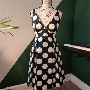 Polka-dot cocktail dress